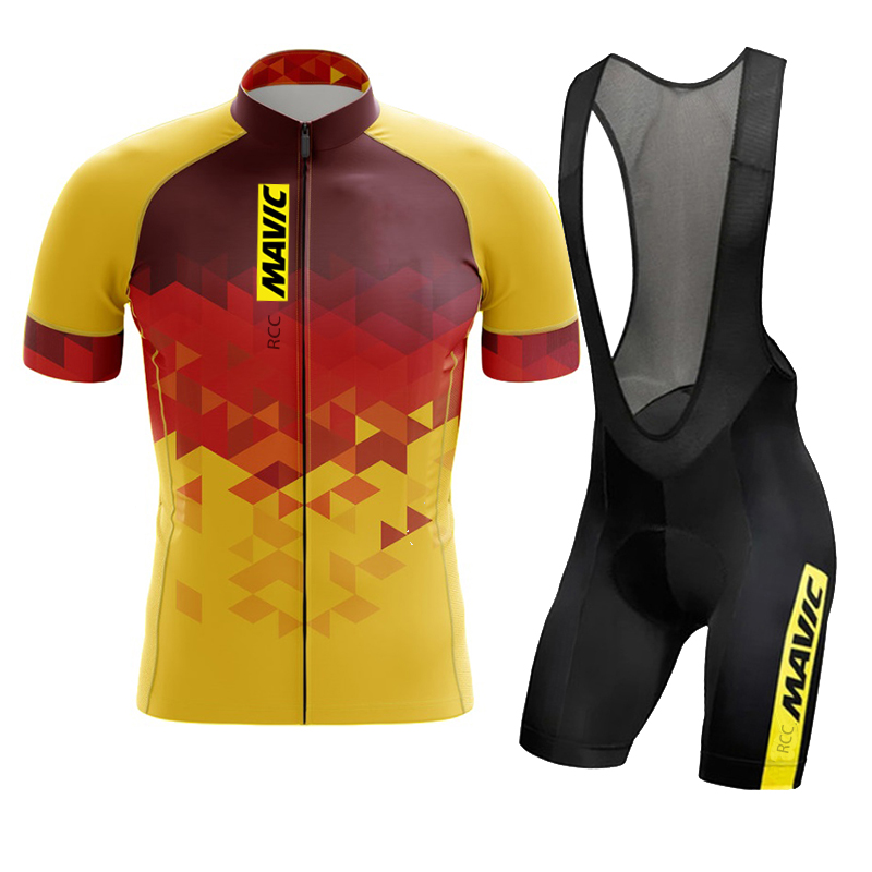 Cycling Commute Shorts - 2024 Mavic Kurzarm-Radsport-Sets für Männer, Triathlon-Träger