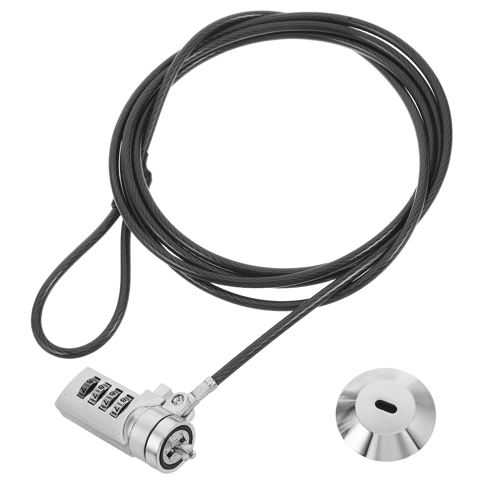 Cable Lock Flexible - 1 Set Kombinations-Laptop-Schlosskabel, 4-stellig, rücksetzbar, diebstahlsicher,