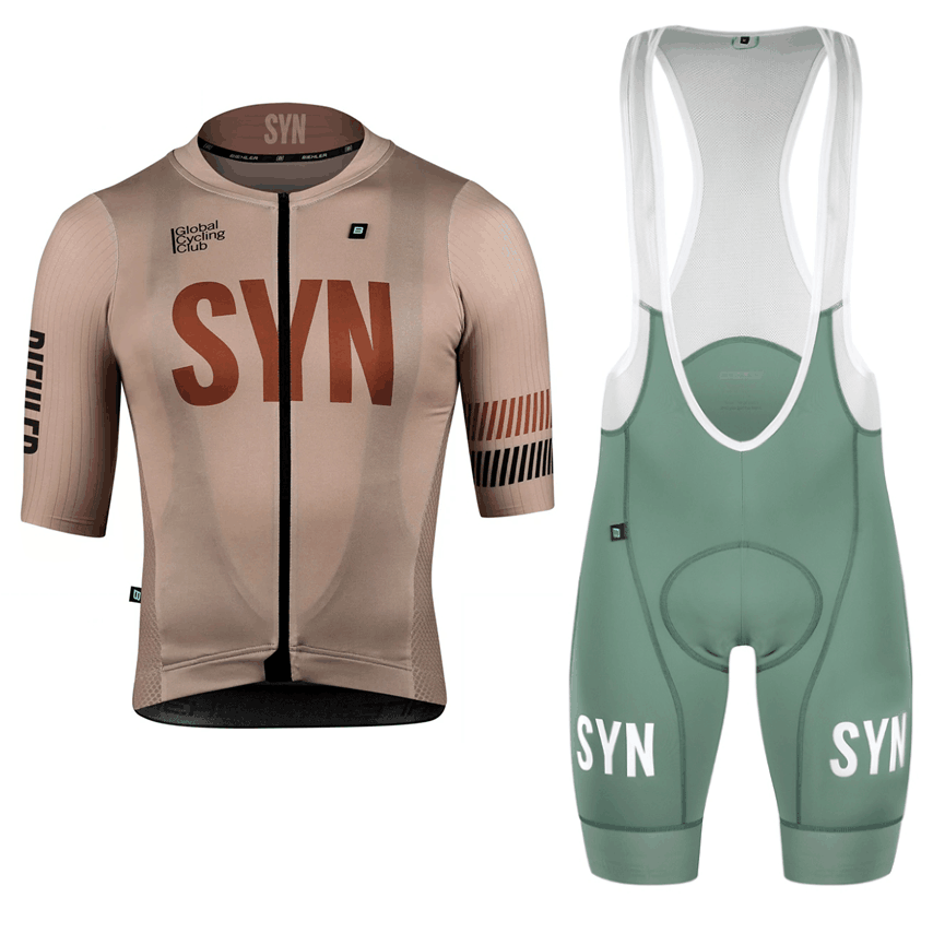 Cycling Commute Shorts - Syn braune Fahrrad bekleidung Herren Kurzarm-Rad