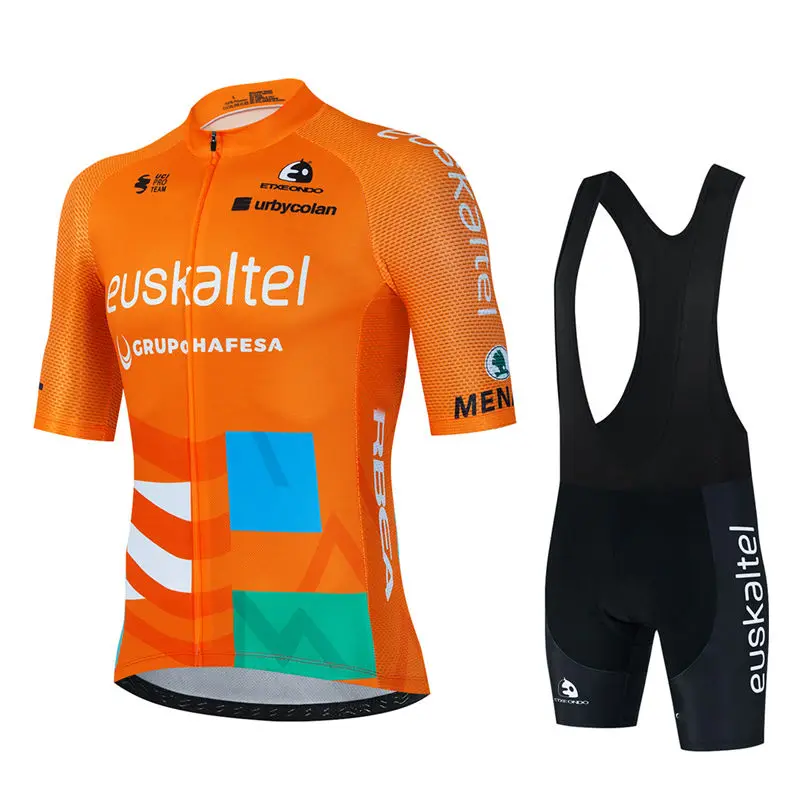 Cycling Commute Shorts - 2022 TEAM EUSKADI Radtrikot-Set Orange 19D