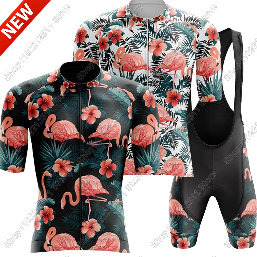 Cycling Commute Shorts - 2025, Flamingo Radfahren Jersey Set Fahrrad