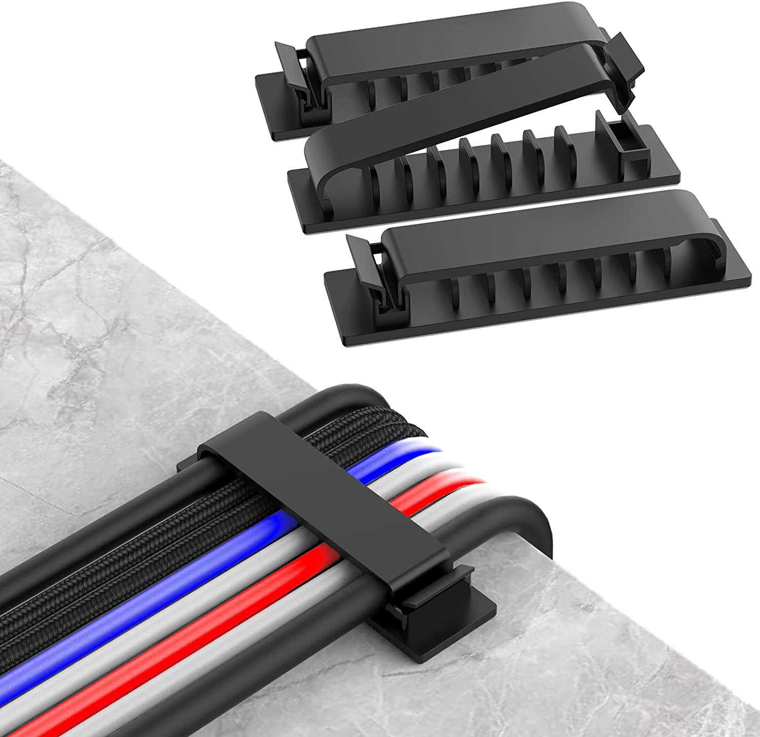 Cable Lock Flexible - Kabel-Organizer, Kabelmanagement, Kabelhalter, flexibler USB-Kabelwickler, ordentliche