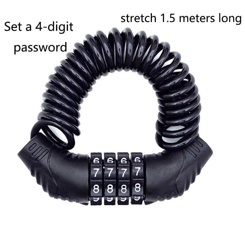 Tragbares 4-stelliges Zahlensc – Cable Lock Flexible Bewertung und Preis